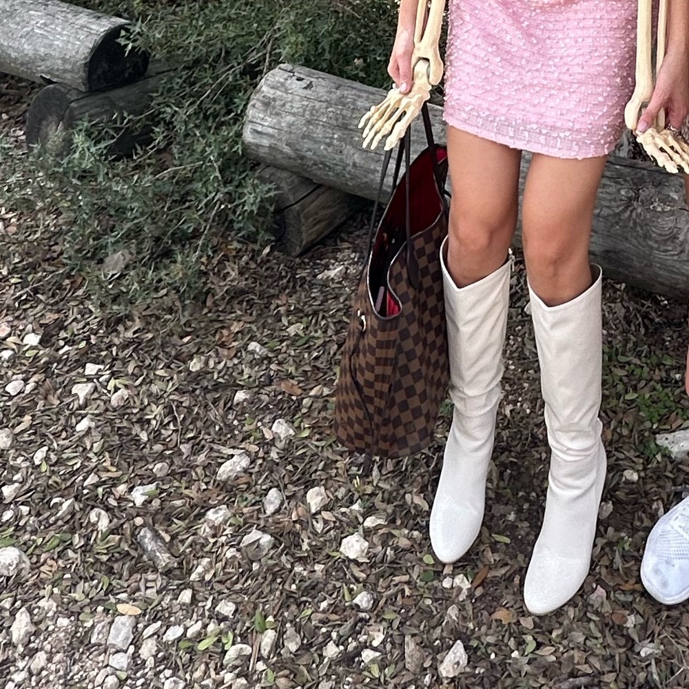 Elegant White Knee-High Boots
